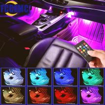 Uniwersalne samochodowe oświetlenie ambientowe RGB LED, listwy LED, lampy nastrojowe do wnętrza, 8 kolorów, dekoracyjne, off-road, 4x4, SUV, akcesoria samochodowe