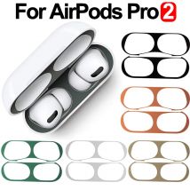 Custodia adesiva per protezione antipolvere in metallo per Apple AirPods Pro 2 protezione antipolvere auricolari protettivi antigraffio pellicola accessori per scatole per cuffie