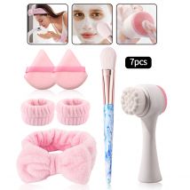Face cleansing kit silicone facial cleansing brush exfoliator manual massage facial brush  Wash hair band Facial mask brush