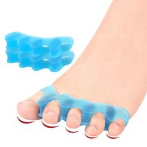 RHBJ 2 Stück Zehenspreizer, Korrektor, weich, wiederverwendbar, Hallux-Valgus-Glätteisen, elastischer Bunion-Korrektor, Fußpflege-Werkzeug für Erwachsene