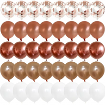 40 Stück 12 Zoll Roségold Konfetti Latexballons Alles Gute zum Geburtstag Party Dekorationen Kinder Erwachsene Junge Mädchen Babyparty Hochzeitszubehör
