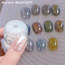 1 słoik poszycia Aurora Chrome proszek do paznokci wysoki połysk światło księżyca lustro drobny brokat Pigment Aurora perła pocieranie kurzu chromowane paznokcie