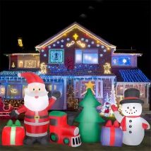 2,7 m/8,9 ft Weihnachten Dekor aufblasbare Modell Santa Schneemann integrierte LED-Leuchten Weihnachten Party Indoor Outdoor Garten Requisiten Ornament