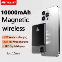 10000 mAh Magnetische Drahtlose Ladegerät Tragbare Power Bank USB C PD20W Schnelle Lade Externe Batterie Für Iphone15 Samsung Power