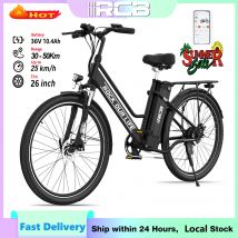 RCB Elektrofahrrad, 26-Zoll-Elektro-Pendlerfahrrad, 36 V 10,4 Ah abnehmbarer Akku, 250 W Hochgeschwindigkeitsmotor, Reichweite bis zu 50 km, City-E-Bike