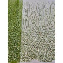 African Sequins Lace Fabrics Fashion Nigerian Embroidery Beaded Tulle Lace Fabric High Quality For Sewing Cloth Party Dress