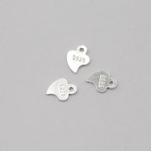 10PCS 925 Sterling Silber Kleine Frauen Schmuck Charms Tropfen Anhänger Herz Anhänger Für Schmuck Machen Halskette Armband Zubehör