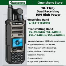 Quansheng TK11 8 Walkie Talkie Radio bidirezionale Portatile a lungo raggio 10W Ricetrasmettitore Ham Amateur CB Ricevitore a onde corte AM FM NOAA