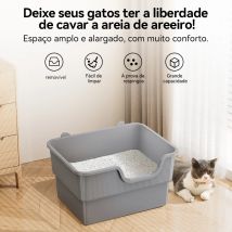 Amicura Cura Lite Lettiera per gatti Semi-chiusa Vassoio per gatti antispruzzo Toilette per gatti Pulizia lettiera extra large Vassoio per animali domestici Padella