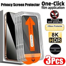 Oleophobic Coating Dust Free Installation Privacy Screen Protector Film For iPhone17 16 15 14 11 12 Pro Max XS X XR 8 Plus 16E