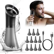 Upgraded Ear Wax Removal with One-Piece Waste Tank Safe Ear Cleaner with Water Temperature Sensor Waterproof Effective EarClean