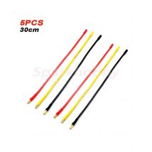 5PCS Sparkhobby 30cm 3.5mm Gold Bullet Banana Red/Yellow/Black RC Brushless Motor ESC Connectors Extension Cable Wire 16AWG