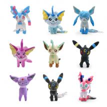 Leafeon Vaporeon Glaceon Sylveon Espeon Umbreon Vaporeon Sylveon Plüschtiere Spiel als Sammlergeschenk, weiche Plüschtiere gefüllt