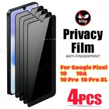 4 stücke Für Google Pixel 10A 10 Pro XL 10 Handy Privatsphäre Gehärtetem Film Für Google Pixel 10 Serie glänzend Screen Protector