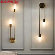 Lampada da parete di lusso a luce nera dorata a LED Soggiorno Nordico moderno minimalista Creativo Sfondo Muro Corridoio Camera da letto Comodino