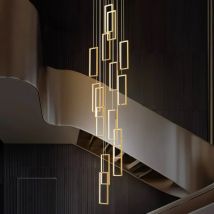 Skandynawska dekoracja domu, żyrandol schodowy, salon i jadalnia Lampy wiszące, lampa sufitowa, oświetlenie wewnętrzne