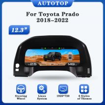 AUTOTOP 12.3 "1920*720 Pannello strumenti indicatore digitale per Toyota Prado 2018-2022 Tachimetro Cluster Linux LCD Cruscotto