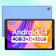 Tavoletta BAKEN da 10 pollici, processore quad-core, 4 (2+2) GB ROM + 32 GB di RAM, memoria espandibile da 1 TB, Wi-Fi 6, Bluetooth, Google Play GMS