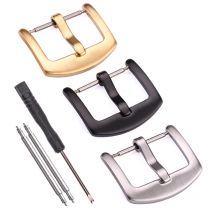 Edelstahl Uhren armband Schnalle Silber Gold Schwarz 16 18 20 22 24 mm Armband verschluss Zubehör