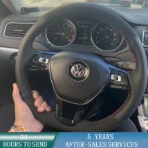 Maßgeschneiderte Auto-Lenkradabdeckung, Handnähen, Wildleder, echtes Leder, für Volkswagen VW Golf 7 Mk7, neues Polo Jetta Passat B8
