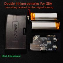 Modulo batteria al litio doppio ricaricabile universale da 2000mAH Mod USB-C per Game Boy Advance GBA, non c' è bisogno di tagliare il guscio