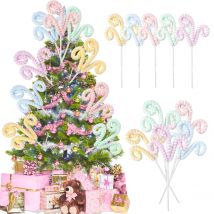 1 STÜCK 38 CM Künstliche Pflanzen Weihnachtsschmuck Navidad Geschenk für Zuhause Weihnachtsbaum Stecklinge Kranz Girlande 2025 Neujahr Dekorationen