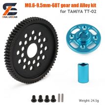 M0,6 9,5 mm 68 T Hochgeschwindigkeitsgetriebe aus Stahl und Bausatz aus 54500 Aluminiumlegierung für 1/10 Tamiya TT-02R TT-02RR RC-Car-Upgrade-Teile