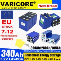 Akumulator LiFePO4 3.2V 340Ah 320Ah 280Ah 105Ah Litowo-żelazowo-fosforanowy do 12V 24V, do użytku w kamperach, solarne, do wózków golfowych, jachtów, klasa A