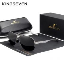 KINGSEVEN gafas de sol polarizadas de aluminio para hombre, lentes UV400 HD, protección ocular piloto, gafas fotocromáticas para mujer, gafas de visión nocturna