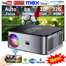 HORLAT T3N 35000 Lumen Android 12 Proiettore Beamer 4K Full HD 1080P 8K Video Audio Home Theater Messa a fuoco automatica Keystone 5G Dual WiFi