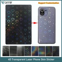 Adesivo posteriore per pelli di telefono Laser trasparente 4D per iPhone 13 12 11 pellicola protettiva in vetro per Cover posteriore per Plotter da taglio