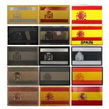 Spanische Flagge Spanien Emblem Stoff Applikation Stickerei, Moral Patch PVC, IR Reflektierende Patches Taktische Abzeichen auf Backpatch, Helm
