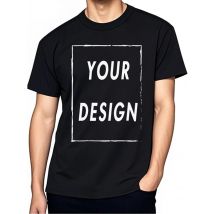 Text Name Tsihrts Men's Personalized Cotton T-shirt Custom  Add Your Own Message Fashion men tshirt bigger size 4XL 5XL