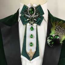 Herren Luxus Hochzeit Fliege Britisch Koreanisch Bankett Anzug Hemd Kragen Blumen Original Design Handgefertigter Schmuck Strass Fliege