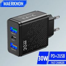 Caricabatterie USB C da 30W ricarica rapida tipo C adattatore per caricabatterie per telefono PD per