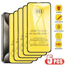 Szkło Hartowane 9D na iPhone 16 17 13 15 11 12 14 Pro Max 16E 17 Air 8 7 Plus 13 12 Mini XR XS X SE 2022 2020 Folia Ochronna na Ekran