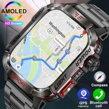 2024 neue Militär Outdoor Sport Smart Uhr männer 600 mAh Batterie Wasserdichte GPS Track Anruf Für Xiaomi Gesundheit Fitness Smartwatch