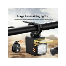 Q05 Rechargeable MTB Bike Light Waterproof Remote Control White Red Blue LED for Outdoor Cycling