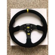 350MM Universal Flat Racing OMP Steering Wheel Car Suede Leather JDM Steering Wheel Volantes For VW HONDA TOYOTA BMW Volvo