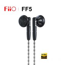 FiiO FF5 1DD 14,2mm auriculares con controlador dinámico a base de carbono Audio de alta resolución 3,5 + 4,4mm enchufe MMCX Cable desmontable auricular plano con cable
