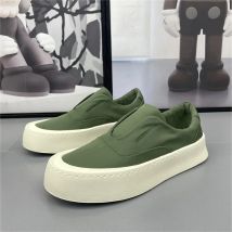 Neue Low-Top-Sneaker für Herren, solide Segeltuchschuhe, grüne Turnschuhe, Sommer-Espadrille, lässige, atmungsaktive Sneakers zum Hineinschlüpfen