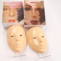 1 Box Full Face wiederverwendbares Makeup Board Silikon-Übungspad für Makeup Beauty Academy Cosmetic (EU- und US-Versionen)