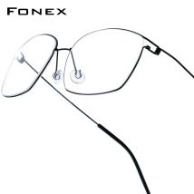 FONEX Occhiali in lega di titanio Telaio da uomo Occhiali da vista di design di marca Ultraleggero Danimarca Corea Morten Occhiali senza viti 98624