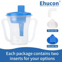 Ehucon Dysphagia Regulierender Trinkbecher zum Schlucken und Diskörte Menschen verhindern Erstickungsspender 5cc oder 10cc