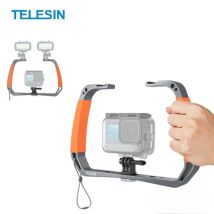 TELESIN Underwater Diving Stabilizer for GoPro Hero 13 12 11 10 9 8 7 DJI OSMO Action 5 4 3 Insta360 Double-Arm Handheld Mount
