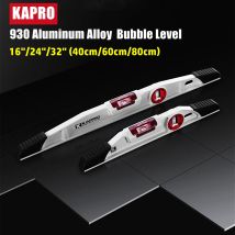 KAPRO 930 Original Hochleistungs-Neigungsmesser mit roter Wasserwaage aus Aluminiumlegierung, Füllstandsmesswerkzeuge, stoßdämpfendes Gummilinal