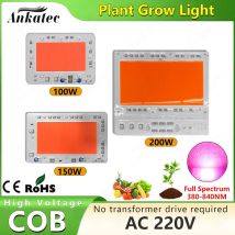 AC 220V Pflanzen wachstums lampe Voll spektrum 380-840nm Hochspannungs-LED-Cob-Chip 150W 200W W Aluminium-Panel-Oberflächen lichtquelle