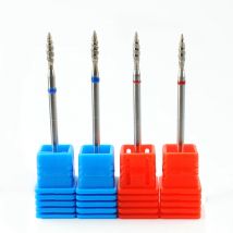 2Pc Tornado Flame Diamond Nail Drill Bit Manicure Cutters Rotary Burr Drill Accessories Spiral Nail Mills Tools
