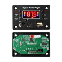 MP3 Bluetooth Decoder Board DC 6-18V BT 5.0 Audio Amplifier 2*25W Dual-Channel Multifunctional with USB TF AUX FM Remote Control