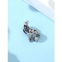925 Sterling Silver Charms Fit Original Bracelets Star Moon Sun Spaceman Pendant Beads DIY Women Necklaces Jewelry